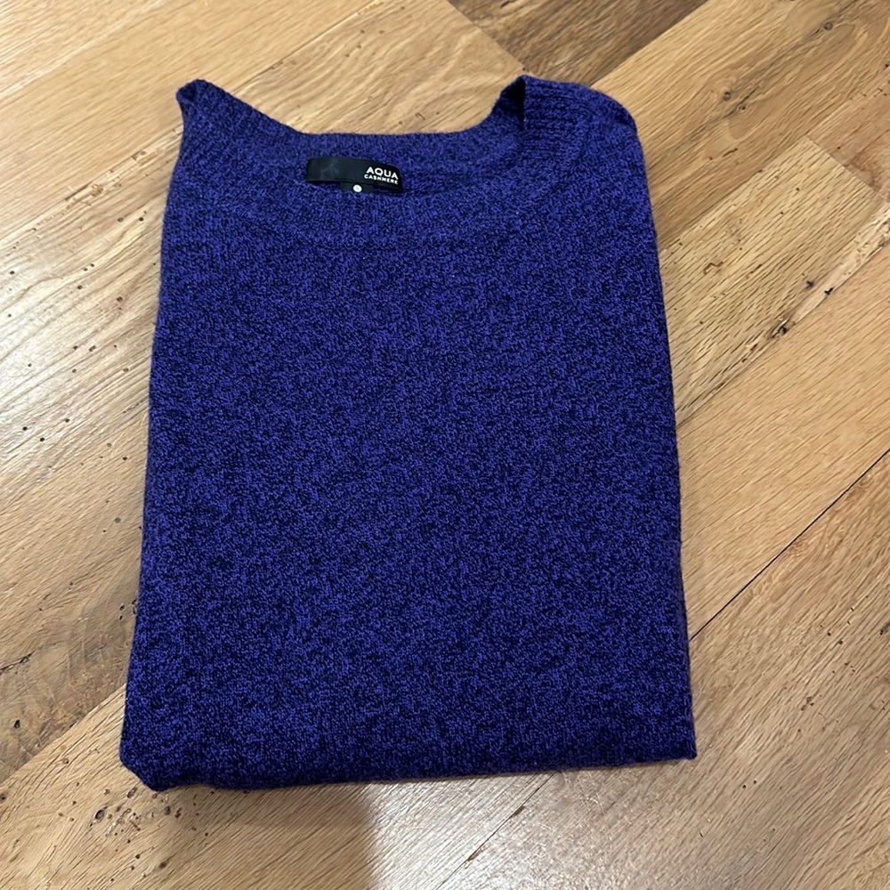 Aqua purple cashmere sweater